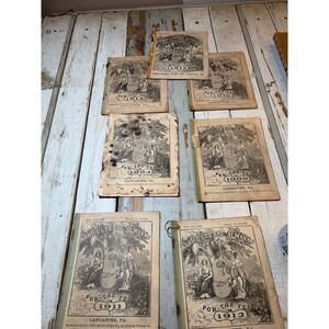 Antique Agricultural Almanac Lot (Lot of 7 years early 1900s) John Baer's Sons